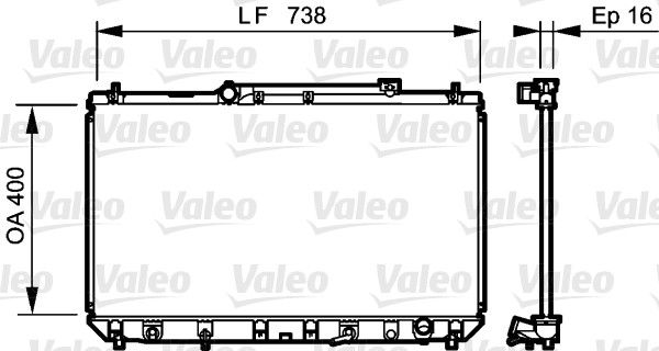 Kühler, Motorkühlung VALEO 734489