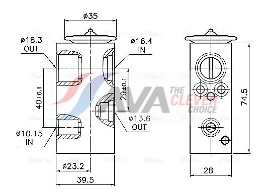 Expansionsventil, Klimaanlage AVA QUALITY COOLING RT1683