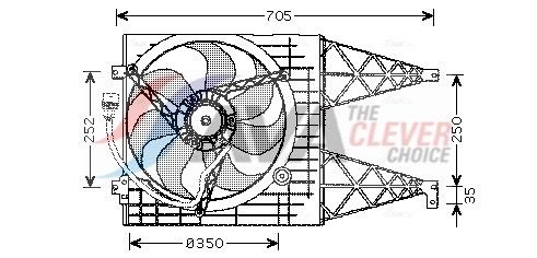 Lüfter, Motorkühlung AVA QUALITY COOLING VN7507