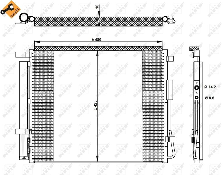 Kondensator, Klimaanlage NRF 350333