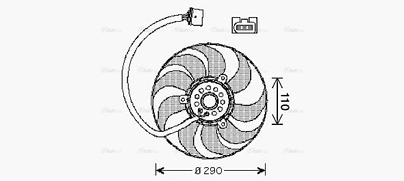 Lüfter, Motorkühlung AVA QUALITY COOLING vn7522