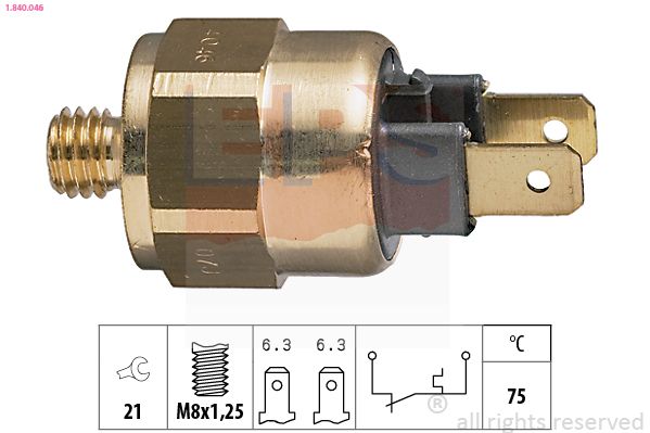Temperaturschalter, Kühlmittelwarnlampe EPS 1.840.046