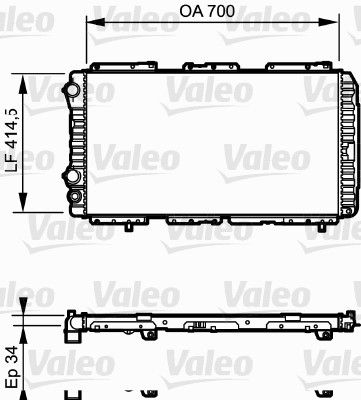 Kühler, Motorkühlung VALEO 730995