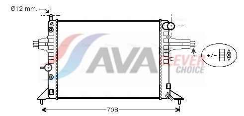 Kühler, Motorkühlung AVA QUALITY COOLING OLA2256