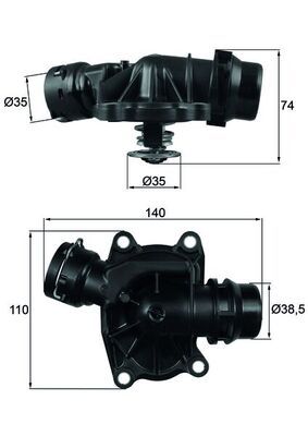 Thermostat, Kühlmittel MAHLE TI23388