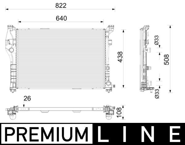 Kühler, Motorkühlung MAHLE CR2786000P