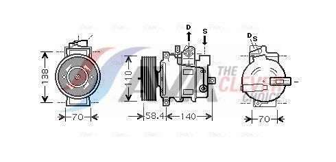 Kompressor, Klimaanlage AVA QUALITY COOLING AIAK274