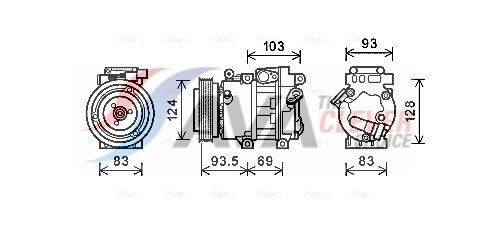 Kompressor, Klimaanlage AVA QUALITY COOLING HYK238