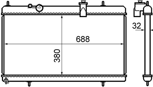 Kühler, Motorkühlung MAHLE cr 801 000s