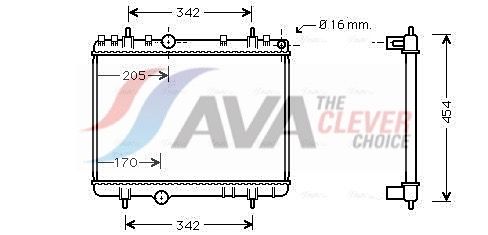 Kühler, Motorkühlung AVA QUALITY COOLING PE2265
