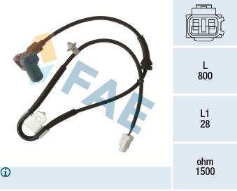 Sensor, Raddrehzahl FAE 78494