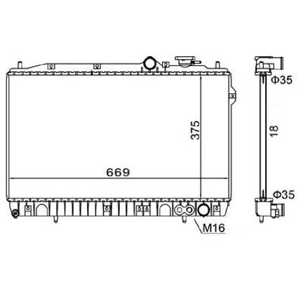 Kühler, Motorkühlung HART 606 423