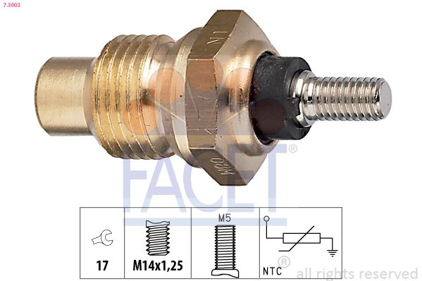 Sensor, Kühlmitteltemperatur FACET 7.3003