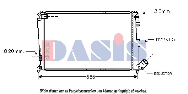 Kühler, Motorkühlung AKS DASIS 060240N