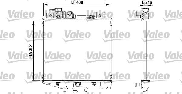 Kühler, Motorkühlung VALEO 731856
