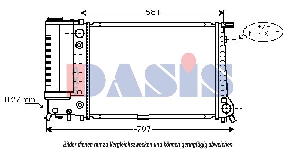 Kühler, Motorkühlung AKS DASIS 050018N