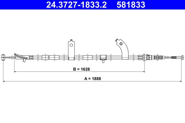 Seilzug, Feststellbremse ATE 24.3727-1833.2
