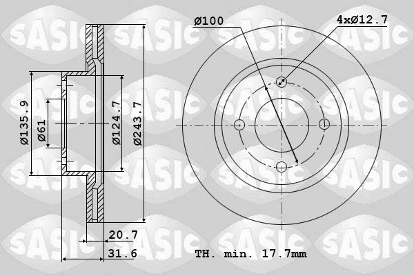 Bremsscheibe SASIC 4004263J