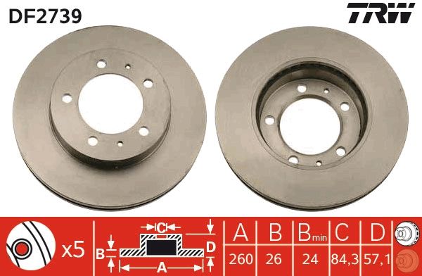 Bremsscheibe TRW DF2739