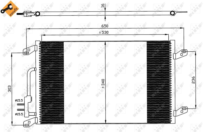 Kondensator, Klimaanlage NRF 35615