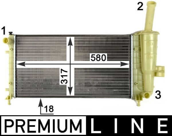 Kühler, Motorkühlung MAHLE CR1108000P