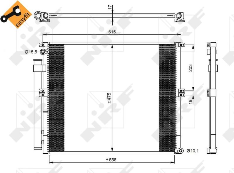 Kondensator, Klimaanlage NRF 350050