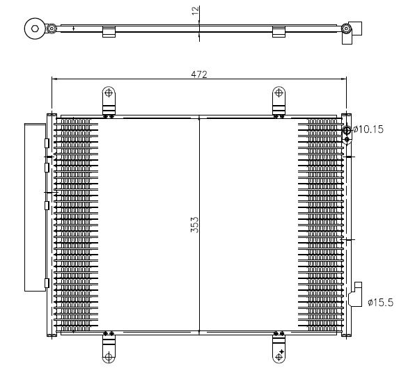 Kondensator, Klimaanlage NRF 350371