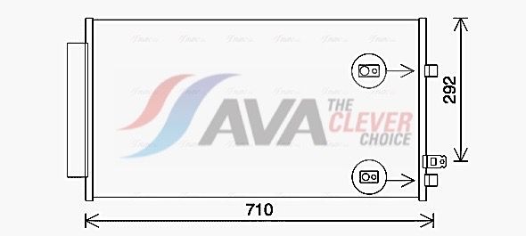 Kondensator, Klimaanlage AVA QUALITY COOLING FT5462D