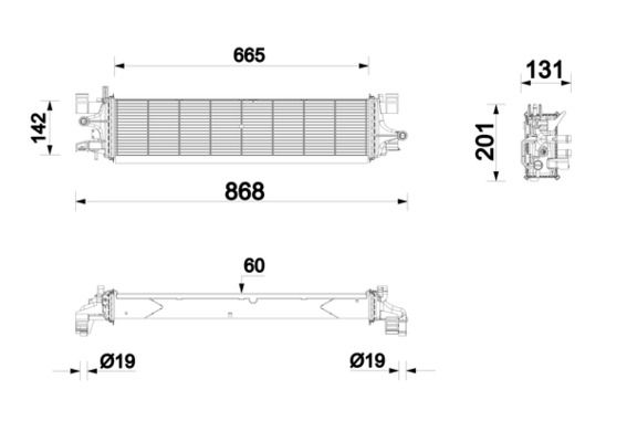 Kühler, Motorkühlung MAHLE CR2461001P