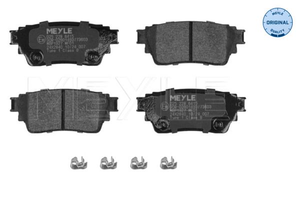 Bremsbelagsatz Bremsbeläge MEYLE 025 228 6415