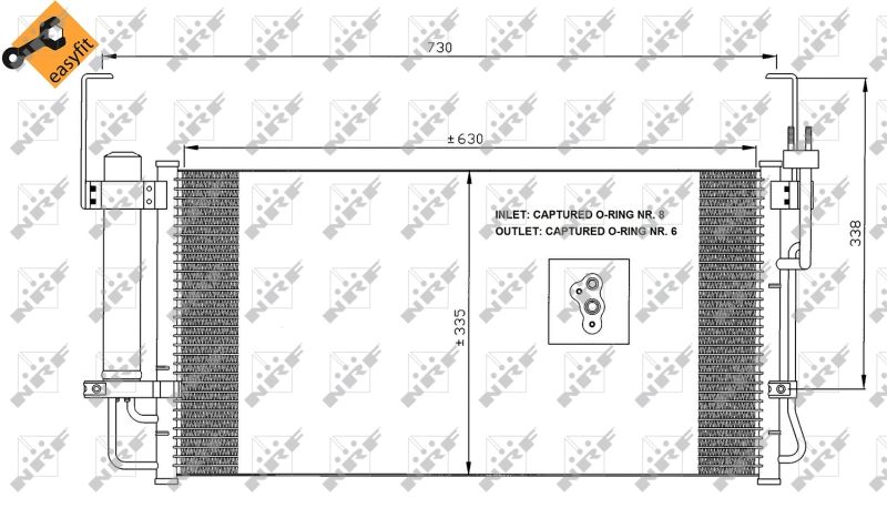 Kondensator, Klimaanlage NRF 35429
