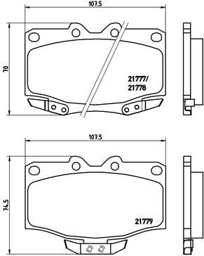 Bremsbelagsatz, Scheibenbremse BREMBO P 83 026