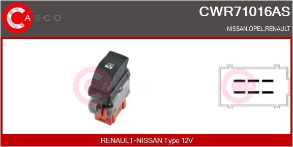 Schalter Fensterheber Casco CWR71016AS