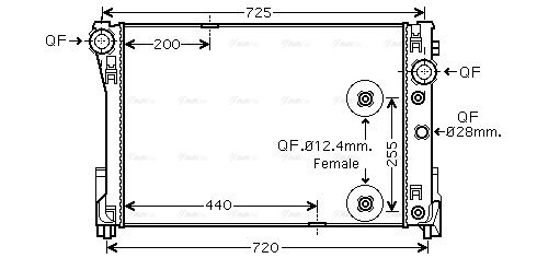 Kühler, Motorkühlung AVA QUALITY COOLING msa2475