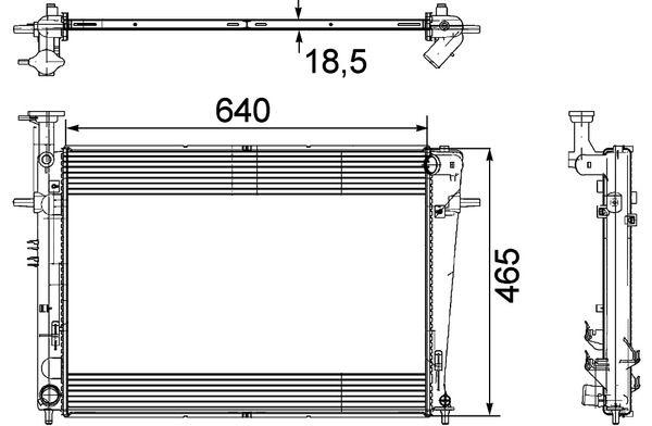 Kühler, Motorkühlung MAHLE CR908000P