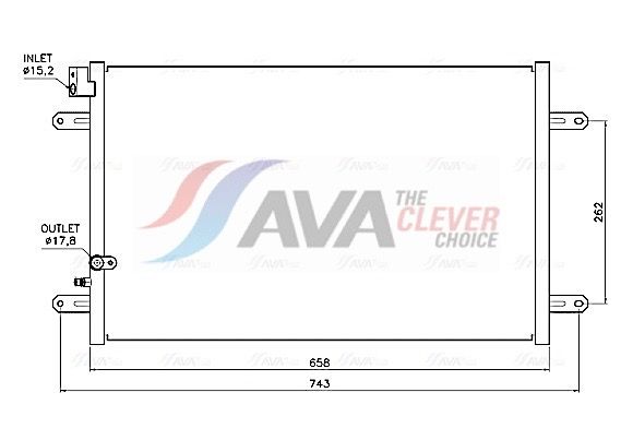 Kondensator, Klimaanlage AVA QUALITY COOLING AI5458