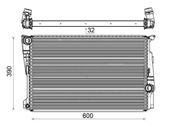 Kühler, Motorkühlung MAHLE CR877000P