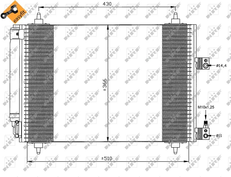 Kondensator, Klimaanlage NRF 35443
