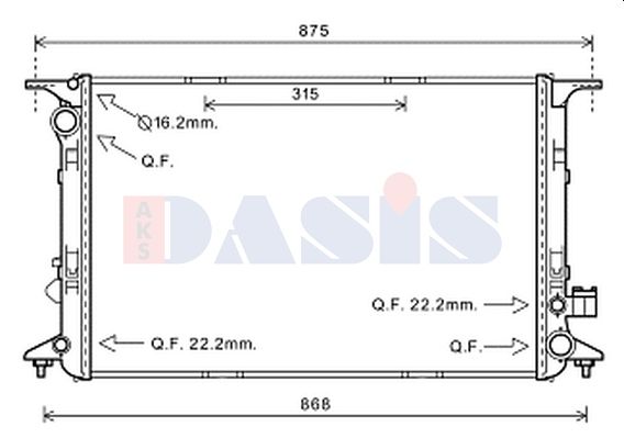 Kühler, Motorkühlung AKS DASIS 480088N