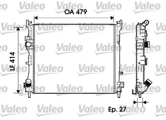 Kühler, Motorkühlung VALEO 732960