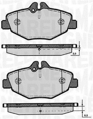 Bremsbelagsatz, Scheibenbremse MAGNETI MARELLI 363916060318