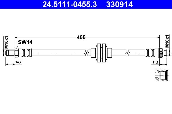 Bremsschlauch Ate 24.5111-0455.3