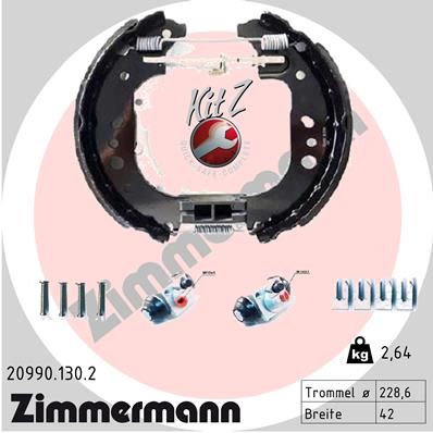 Bremsbackensatz ZIMMERMANN 20990.130.2