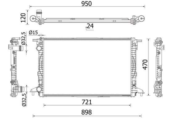 Kühler, Motorkühlung MAHLE CR2179000S