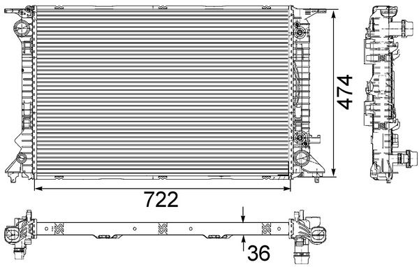 Kühler, Motorkühlung MAHLE CR912000S
