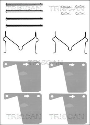 Zubehörsatz Scheibenbremsbelag TRISCAN 8105 161393