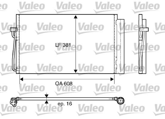Kondensator, Klimaanlage VALEO 817851