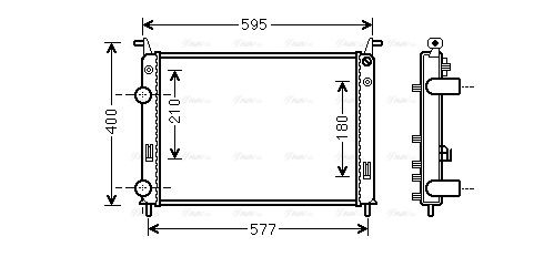 Kühler, Motorkühlung AVA QUALITY COOLING ft2370
