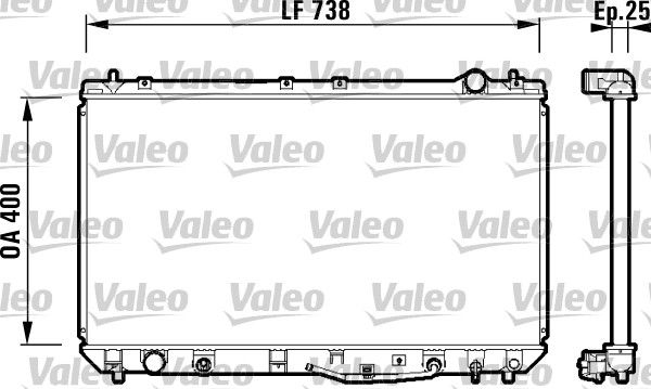 Kühler, Motorkühlung VALEO 734177
