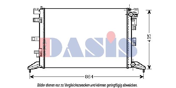 Kühler, Motorkühlung AKS DASIS 180068N